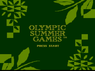 Olympic Summer Games title screen for Super Nintendo